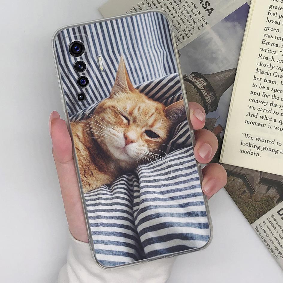 Чехол для Vivo X20 X21 X23 X27 X30 X5 X50 Lite X50 X60 X70 Pro + защитный прозрачный мягкий силиконовый чехол из ТПУ с милым мультяшным рисунком для бампера Vivo