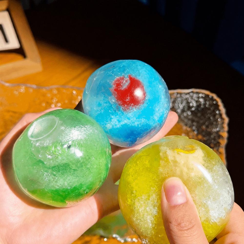 Fruit Style Crushed Ice Sand Ball Shapeable Crushed Ice Squeeze Ball Stress Relief Toy Adults