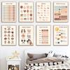 Kids Toddlers Educational Posters and Prints Boho Wall Art Learning Poster Alphabet Wall Pictures for Playroom School Home Decor