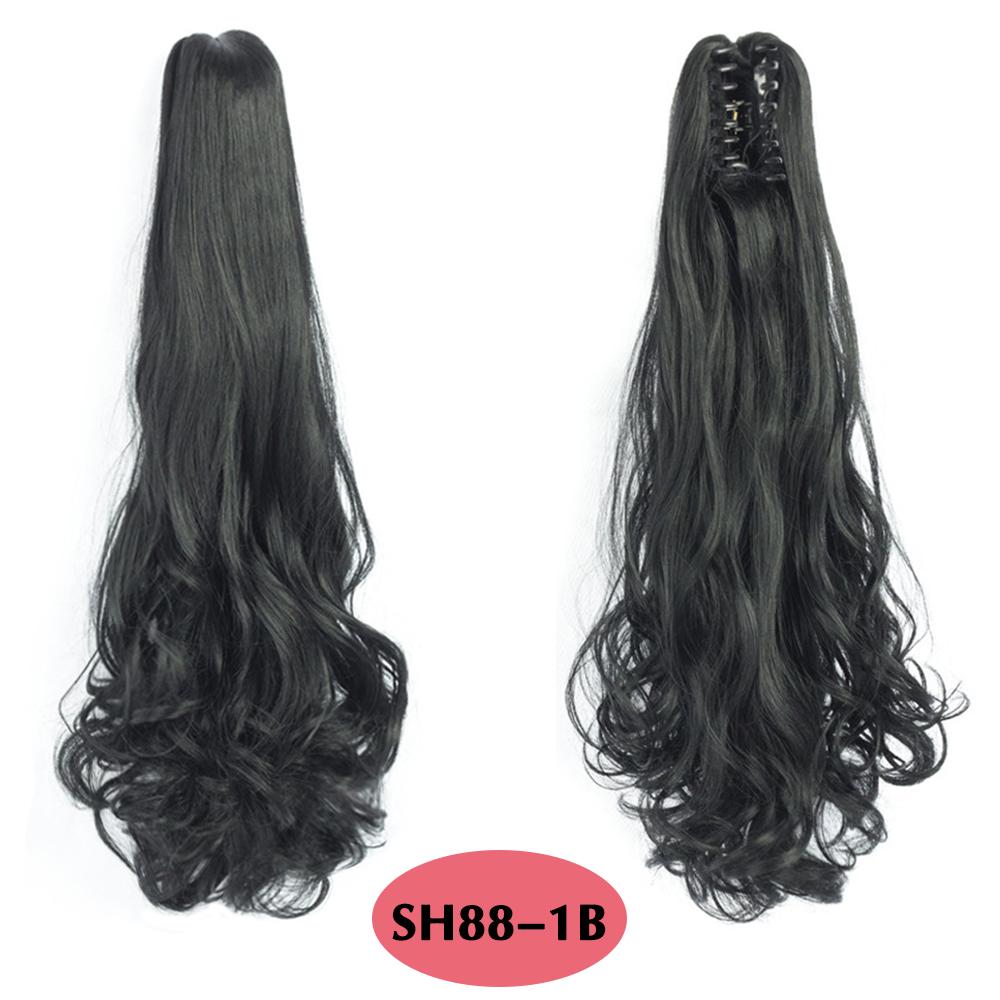 MISSQUEEN Синтетические длинные волнистые коготь клип в конский хвост накладные волосы естественного вида для женщин повседневная одежда