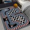 Ковер с гоночной трассой: Игрушечная машина Трасса для гонок Дизайн Speedway, Декор детской комнаты, Декор гостиной Домашний декор Ковер под диван Напольный коврик у кровати в спальне