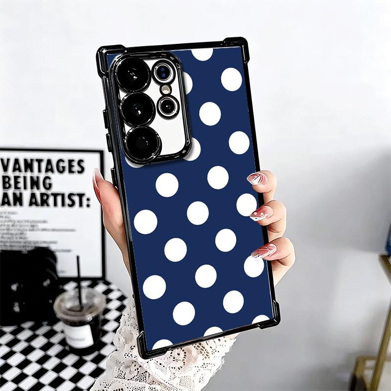 Чехол для телефона с рисунком в горошек, модный дизайн, покрытие, для Samsung Galaxy S24 S25 FE S26 Edge S23 Ultra S22 S21 Plus S20, противоударный, с воздушной прослойкой
