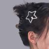 Geometric Star Side Clip Y2k Hollow Hair Clip Personality Rhinestone Star BB Clip\  Photograph