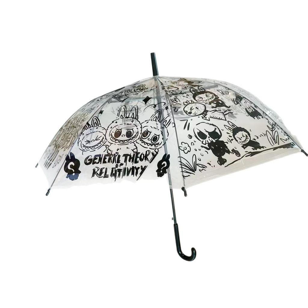 Зонт Labubu Labubu прозрачный полностью автоматический мужской и женский зонт мультяшный милый складной утолщенный для студентов