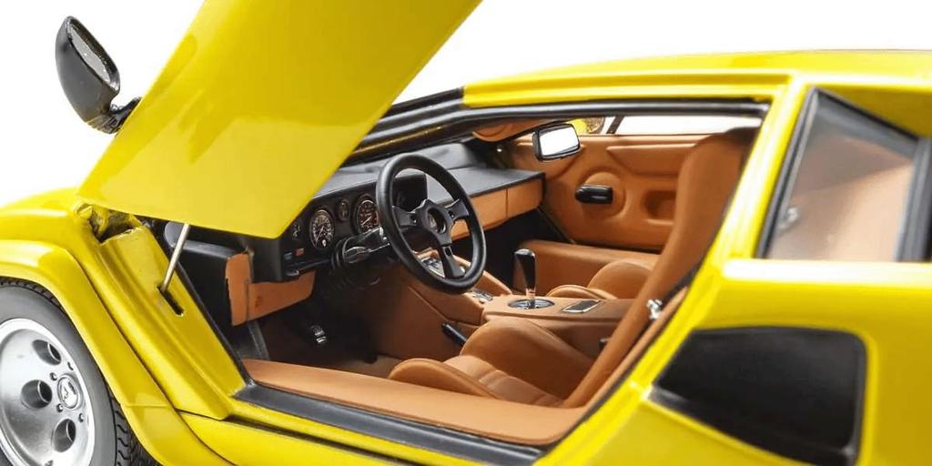 Kyosho Original Lamborghini Countach LP5000 Quattrovalvole Желтый Готовый продукт 1/18