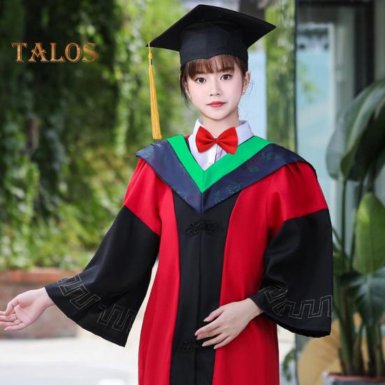 Graduation Cap And Gown Set Class of 2025 Graduate Uniform Academic Doctor Robe with Tassel for High School College Bachelor