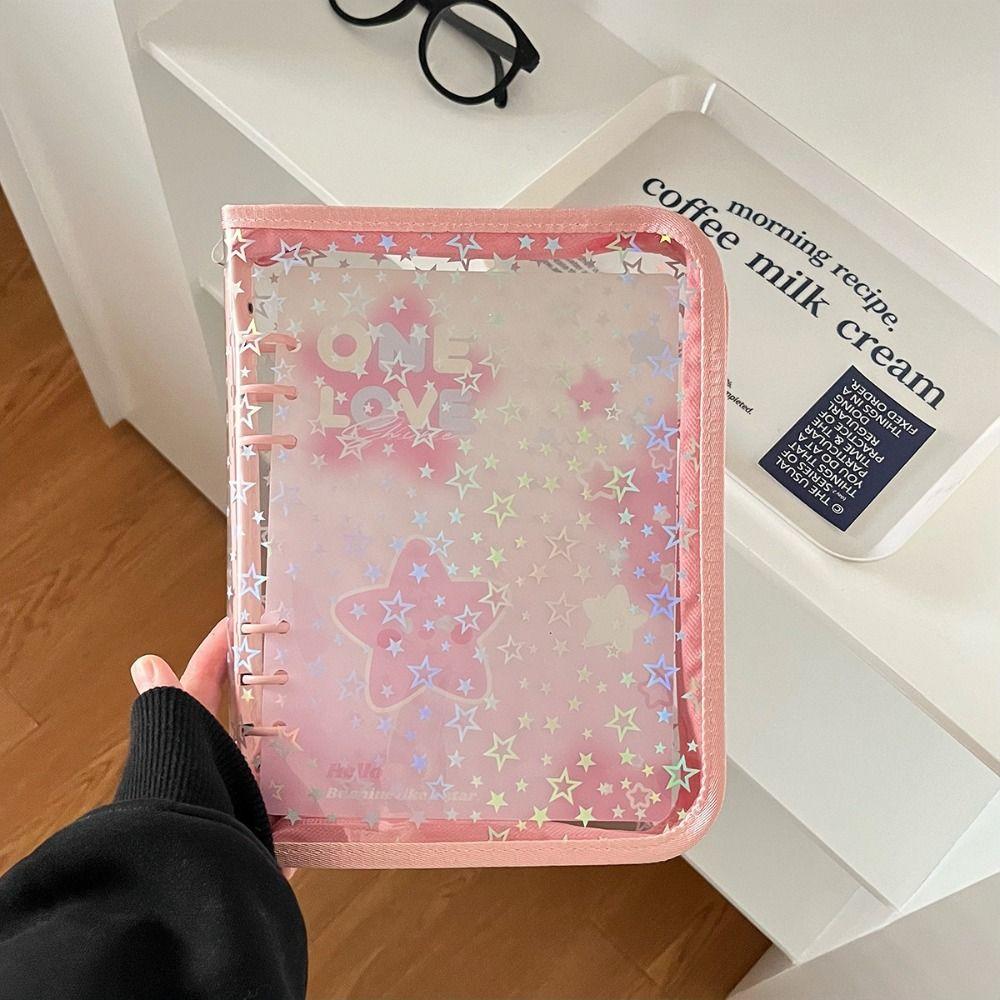A5 Binder Photo Album Cover PVC Korea Style Photo Collect Book Cover Cute Beautiful Card Binder Pack Photo Card Collection