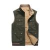 Мужской повседневный жилет, хлопковый жилет с обеих сторон, двухсторонний жилет