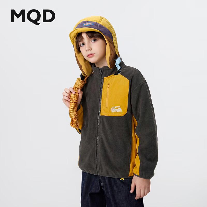 Цветная флисовая куртка MQD для мальчиков с воротником-стойкой для активного отдыха