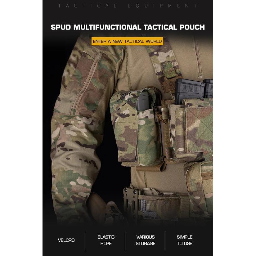 SPUD Multi-purpose Mutant Tactica Bag Radio Pouch Walkie Talkie Bags 5.56 Mag Pouch Airsoft Hunting Vest Molle Storage Pack