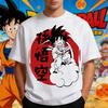 2026 Новая футболка с коротким рукавом и принтом кандзи Goku из Dragon Ball Мужская и женская футболка Мужские топы Спортивная футболка Харадзюку Y2K