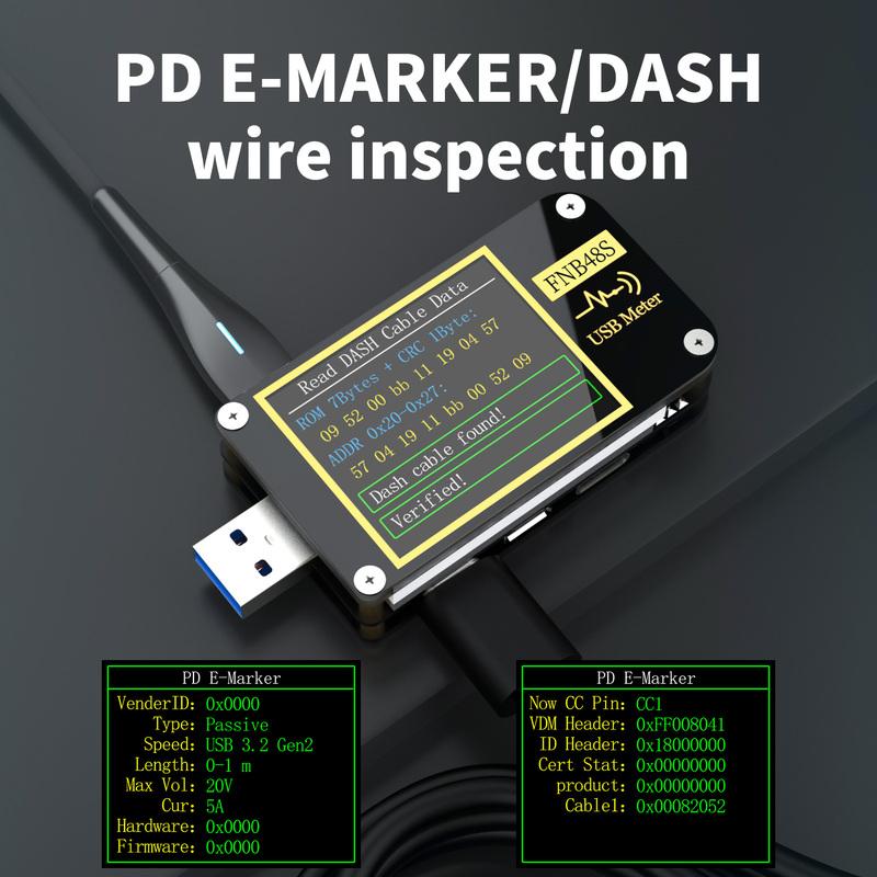 FNIRSI FNB48S Цифровой вольтметр амперметр Измеритель тока и напряжения USB-тестер Индикатор напряжения Профессиональные инструменты для электриков