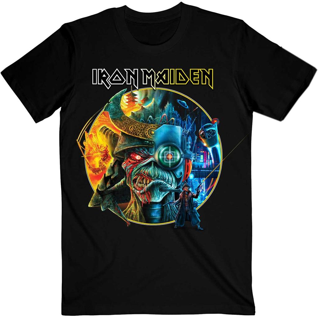Iron Maiden Unisex Adult The Future Past Tour ´23 Circle Art T-Shirt