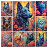 Diy 5D Алмазная картина Новая коллекция 2023 Животные Собаки Полный квадратный круглый дрель Стразы Вышивка Цветы Мозаика Наборы для вышивки крестом FG1890