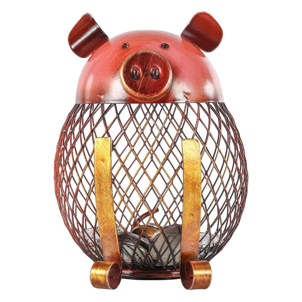 Cartoon Animal Money Bank Iron Art Metal Decorations