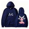 Cartoon‑fiend Men Hoodie Front Small Curved‑sigil Motif, Back Large Bright Anime Villain Graphic Pullover For Soft American Casual Street Wear