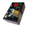 Wooden Lacquer Jewelry Storage Box, Hand-painted Jewelry Box, Double-layer Jewelry Box