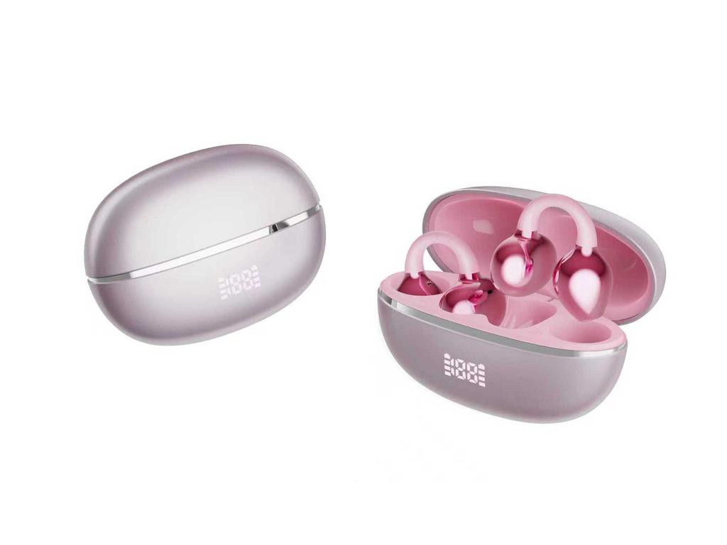 Костяная проводимость Bluetooth Ear Clip с бриллиантовой пряжкой: Подавление шума, Низкая задержка, Беспотерьное качество звука