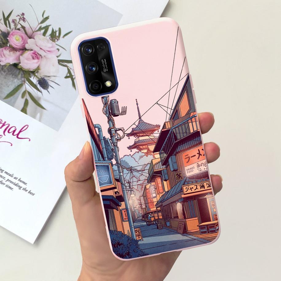 For Realme 7 5G Case RMX2111 Cover New Fashion Flower Girls Painted Funda Soft TPU Cases For Realme 7 Pro Realme7 RMX2155 Bumper