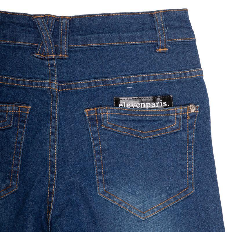 Детские выцветшие синие шорты-бермуды ELEVEN PARIS