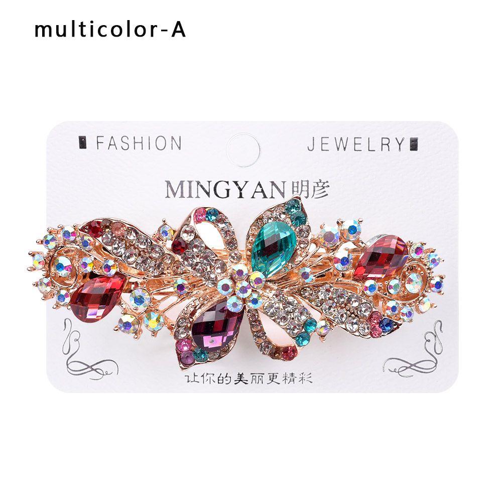 Аксессуары для головных уборов Диадема Цветочные заколки Держатель для конского хвоста Головной убор Кристаллическая заколка для волос