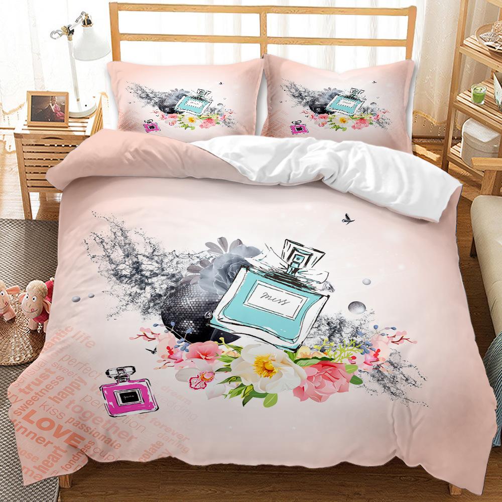 British men's American three-piece bedding set eBay3D digital printing quilt set cool