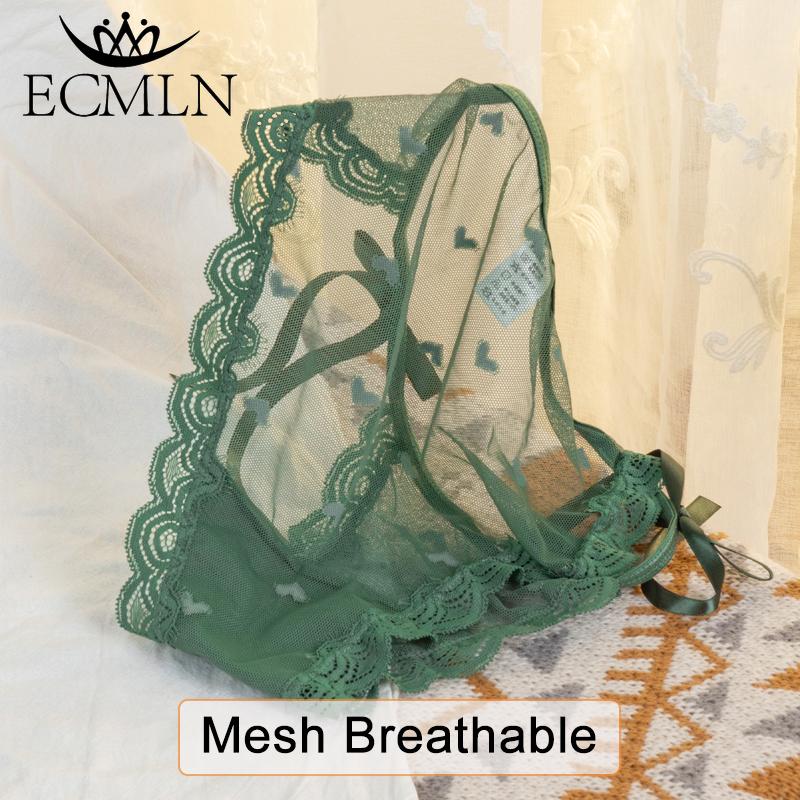 Sexy Lace Panties Printed Heart Lingerie Low-Rise Breathable Hollow Out Briefs Strappy Knickers