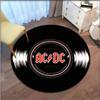 Круглый ковер с узором в виде CD с музыкой Ретро напольный коврик Декоративный для гостиной и спальни Противоскользящий коврик для отдыха Модная зональная ковровая дорожка
