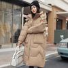Cotton Jacket Female Long Section, Winter Knee Thickened Korean Version of Loose Hooded Cotton Coat, Female Versatile Cotton Jacket Coat