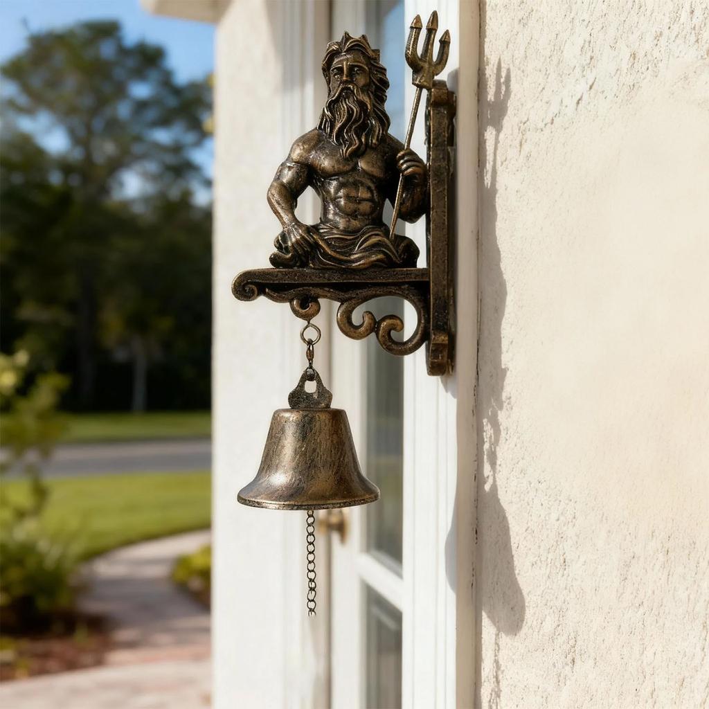 Doorbell - Indoor And Outdoor Wall-mounted Dinner Bell, Manual Swing Welcome Bell