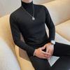 Autumn Winter Turtleneck T Shirts Men Korean Style Slim Fit Long Sleeve Male Solid Casual T-Shirt Cotton Fashion Turtleneck Tops