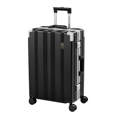 Алюминиевая рама Бесшумные колесики ПК TSA Скрытый перенос Черный [Новая поездка] Чемодан, Ручная кладь, Тип, и Стопоры, 100% Материал, Ударопрочный, Замок, Крючок,