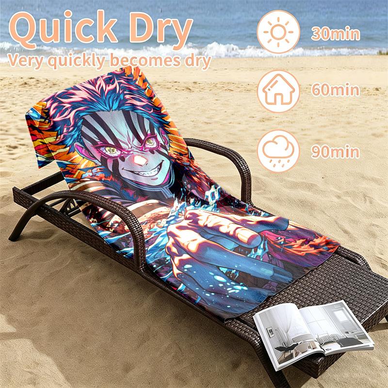 Akaza Demon Slayer Beach towels also serve as bath towels summer essential a musthave for the outdoors the beach and the pool
