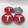 AAAIK1 20pcs 56mm 60mm 68mm For Tesla Model 3 Model Y Model S X Car emblem Wheel hub Center Cap Badge covers Decals Styling accessories