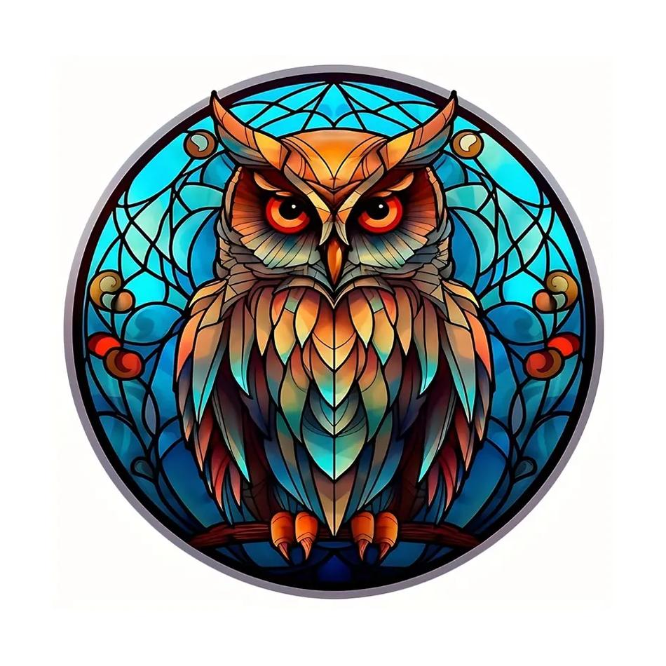 Рамка для рисования по номерам, наборы с изображением совы, животного по номерам, холст, живопись, акриловая краска с наборами кистей для подарка «сделай сам», 40x40