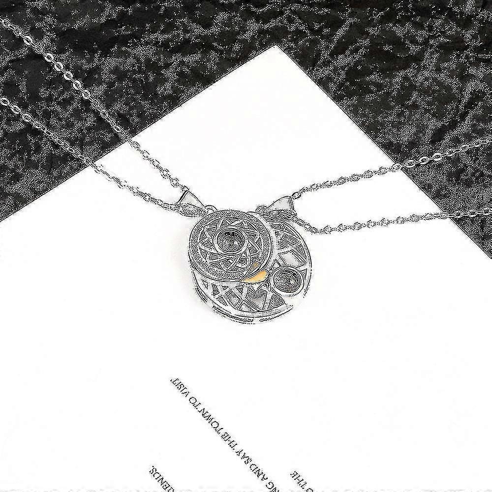 Sun Moon Star Couple Necklace Pendant Projection Necklace