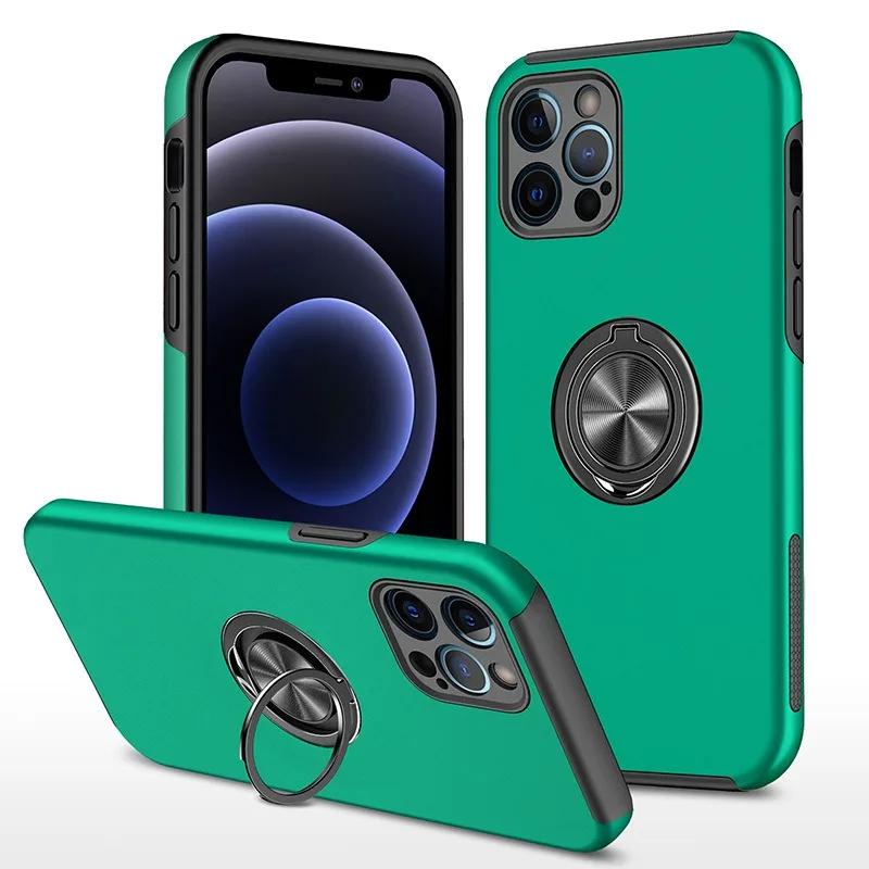 Magnetic Ring Holder Phone Case for IPhone 13 12 Mini 16E 17 Air 16 15 14 11 Pro Max Plus Plastic Hard Shell Shockproof Cover