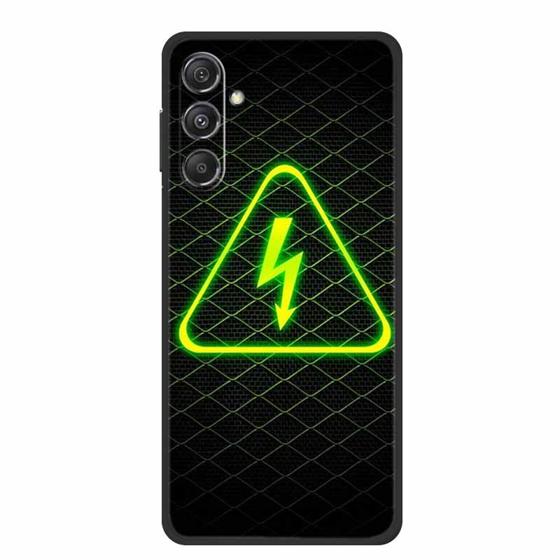 Чехол для Samsung Galaxy M36 A17 5G Цветок Черный Силикон Мягкая Задняя Крышка Для Samsung Galaxy S25 FE Plus Чехол для Телефона Coque Мультяшный