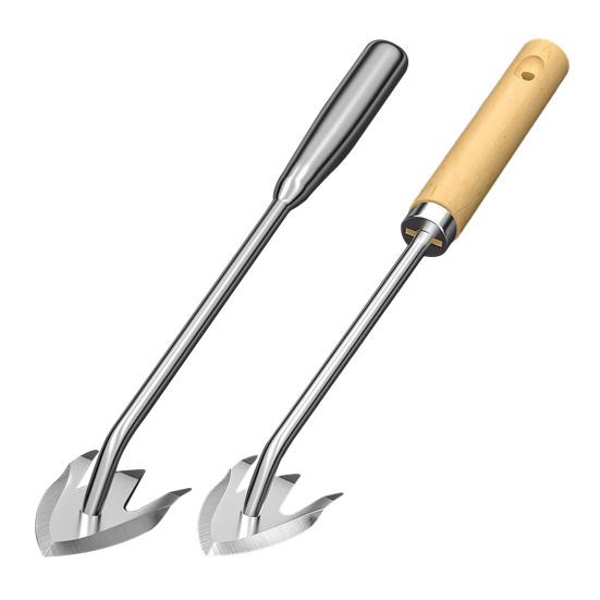 Садовый 3-зубчатый рыхлитель-корчеватель с длинной ручкой, сверхпрочный, для улицы, сада, газона