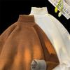Winter Fleece Warm Sweaters Men's Turtleneck Sweater Knitted Pullovers Knitwear Thicken Men Casual Jumper Slim Fit Pure Sweater