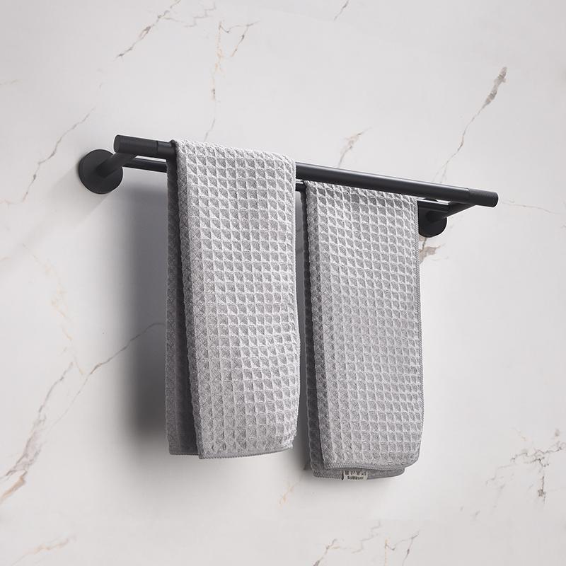 Matte Black Bathroom Stainless Steel Knurled Towel Rack Paper Holder Towel Bar Soap Dispenser Toilet Brush Hardware Accessories