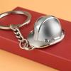 Mini Simulation Metal Hard Hat Keychain Keyring Holiday Creative Jewelry Gift