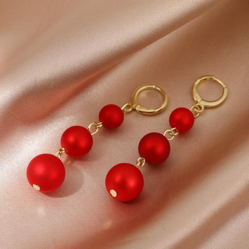 Vintage Glossy Arc Bar Long Tassel Drop Earrings for Women Gold Color Geometric Jewelry Luxury Hanging Pendientes