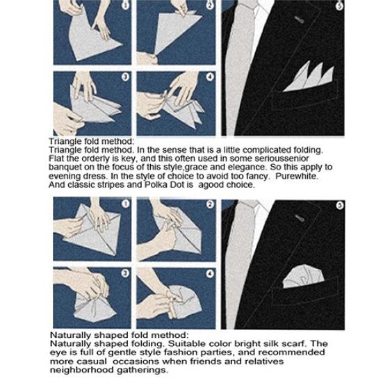 Men's Pocket Hanky Towel Plain Solid Color Wedding Party Square Handkerchief