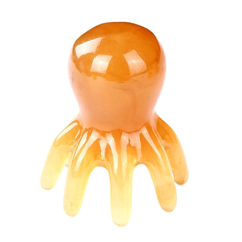 Смола Осьминог Массажер для головы Расчесывание Меридиан Скребок Массажная щетка для кожи головы Акупунктура Спа Гуа Ша Инструмент для здоровья Глубокий массаж