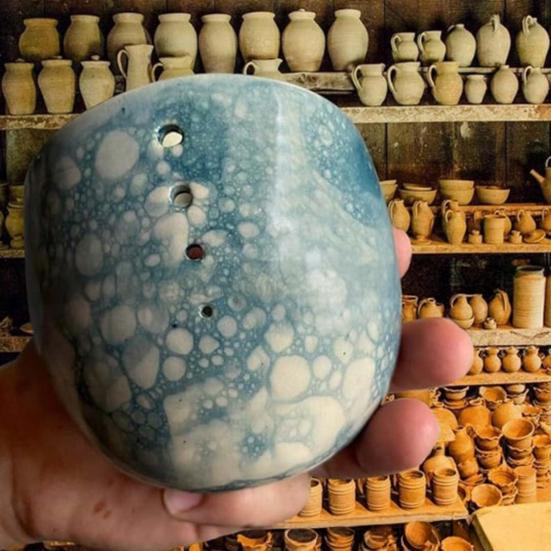 Керамическая миска для очистки трав Ручная работа Чашка для очистки трав с отверстиями разного размера Эффективные инструменты для удаления листьев