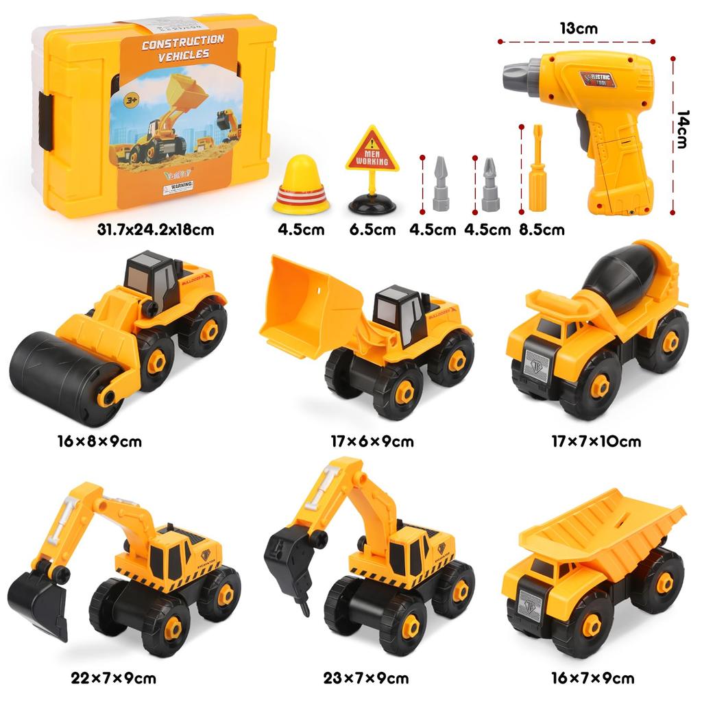 Сборка игрушки для мальчиков и девочек 3 4 5 6 Подарок на 7-й день рождения Рейтинговая развивающая игрушка Набор строительных машин Инженерная машина Игрушка Рейтинговая игрушка