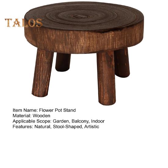 Деревянная подставка для цветочного горшка, мини-декоративный табурет, подставка для растений, круглая подставка для суккулентов бонсай для сада, балкона, помещения