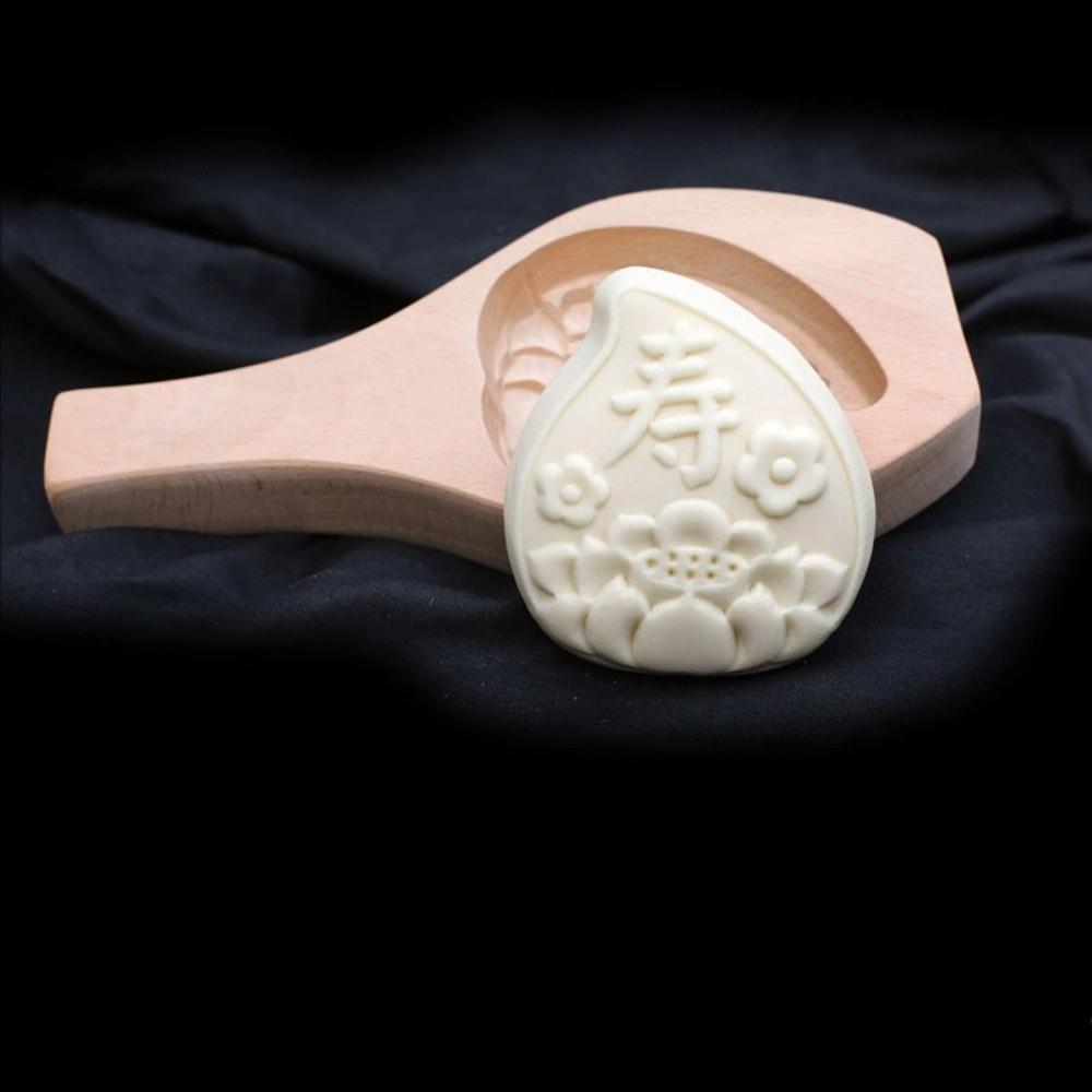 Manual Wood Baozi Mold 3D Mooncake Molds Mung Bean Cake Mold Steamed Bread Mold  Mid-autumn