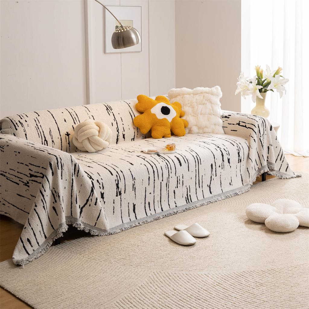 Плотное полотенце из микрофибры с кисточками, геометрический жаккард для гостиной, дивана, большое одеяло, полотенце для отдыха